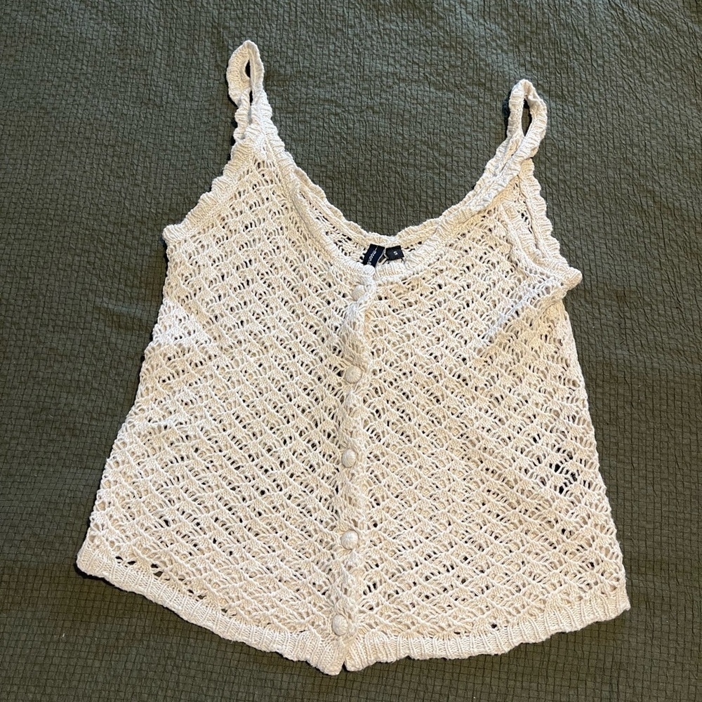 Cream Knit Women's Top